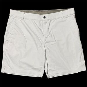 Nike Dri-FIT Mens Flat Front Chino Shorts Light Gray Size 40 Stretch Golf